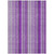 3' X 5' Purple Striped Washable Non Skid Indoor Outdoor Area Rug - Purple