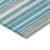 3' X 5' Teal Blue Gray And Ivory Striped Washable Indoor Outdoor Area Rug