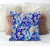 16" Bright Blue Springtime Suede Throw Pillow