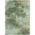 5' X 8' Artichoke Green And Pale Aqua Abstract Washable Indoor Outdoor Area Rug
