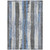 5' X 8' Denim Blue And Gray Striped Washable Indoor Outdoor Area Rug - 880016432824