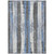 5' X 8' Denim Blue And Gray Striped Washable Indoor Outdoor Area Rug - Denim Blue, Gray