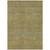 3' X 5' Sage And Gold Striped Washable Indoor Outdoor Area Rug