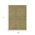 3' X 5' Sage And Gold Striped Washable Indoor Outdoor Area Rug