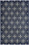 4' X 6' Navy Blue And Ivory Geometric Indoor Outdoor Area Rug - Navy Blue, Ivory