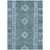 5' X 8' Blue Geometric Washable Indoor Outdoor Area Rug