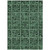 3' X 5' Fern Green And Charcoal Medallion Washable Indoor Outdoor Area Rug