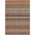 5' X 8' Orange Striped Washable Non Skid Indoor Outdoor Area Rug
