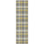 8' Runner Gray Yellow and White Plaid Washable Non Skid Indoor Outdoor Runner Rug