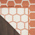 8' X 10' Coral And Ivory Geometric Indoor Outdoor Area Rug