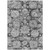 3' X 5' Gray Charcoal And Silver Floral Washable Indoor Outdoor Area Rug - Gray, Charcoal, Silver
