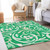 5' X 8' Mint Green And Ivory Floral Washable Indoor Outdoor Area Rug