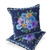 Set of Two 16" X 16" Blue and Yellow Botanical Indoor Outdoor Throw Pillow - 606114848004