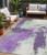 5' X 8' Purple Mint Green And Ivory Abstract Washable Indoor Outdoor Area Rug - Purple, Mint Green, Ivory