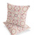 Set of Two 16" X 16" Pink and White Blown Seam Floral Indoor Outdoor Throw Pillow Polyester Home Accent