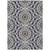 5' X 8' Black Ivory And Gray Floral Medallion Washable Indoor Outdoor Area Rug