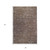 8' Runner Brown and Ivory Striped Stain Resistant Indoor Outdoor Runner Rug