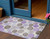 3' X 5' Purple Brown And Ivory Geometric Washable Indoor Outdoor Area Rug