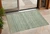 3' X 5' Artichoke Green Striped Washable Non Skid Indoor Outdoor Area Rug