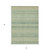 3' X 5' Artichoke Green Striped Washable Non Skid Indoor Outdoor Area Rug