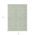 3' X 5' Sage And Green Striped Washable Indoor Outdoor Area Rug
