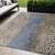 5' X 8' Khaki And Taupe Abstract Washable Indoor Outdoor Area Rug