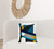20" Blue and White Cotton Throw Pillow