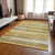 5' X 8' Gold Wheat And Ivory Striped Washable Indoor Outdoor Area Rug