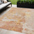 5' X 8' Salmon Abstract Washable Indoor Outdoor Area Rug - Salmon