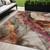 5' X 8' Khaki And Blush Floral Washable Indoor Outdoor Area Rug