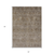 5' X 8' Brown And Tan Floral Washable Indoor Outdoor Area Rug