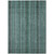 3' X 5' Teal Blue Aqua And Gray Striped Washable Indoor Outdoor Area Rug - Teal Blue, Aqua, Gray