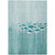 3' X 5' Teal Blue Aqua And Ivory Nautical Washable Indoor Outdoor Area Rug