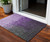 3' X 5' Purple And Dark Gray Ombre Washable Indoor Outdoor Area Rug