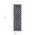 2' X 8' Blue and Ivory Geometric Stain Resistant Indoor Outdoor Area Rug
