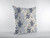 20” Cream Gray Leaves Suede Decorative Throw Pillow