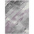 3' X 5' Lavender And Gray Striped Washable Indoor Outdoor Area Rug