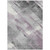 3' X 5' Lavender And Gray Striped Washable Indoor Outdoor Area Rug