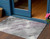 3' X 5' Lavender And Gray Striped Washable Indoor Outdoor Area Rug