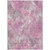 5' X 8' Pink And Gray Floral Washable Indoor Outdoor Area Rug