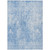 3' X 5' Denim Blue And Ivory Abstract Washable Indoor Outdoor Area Rug Transitional Style - Denim Blue, Ivory Color