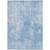 3' X 5' Denim Blue And Ivory Abstract Washable Indoor Outdoor Area Rug Transitional Style - Denim Blue, Ivory Color