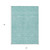 5' X 8' Aqua And Ivory Floral Washable Indoor Outdoor Area Rug - Aqua, Ivory