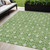 5' X 8' Green And Light Green Geometric Washable Indoor Outdoor Area Rug - Green, Light Green