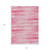 3' X 5' Pink And Ivory Striped Washable Indoor Outdoor Area Rug Transitional Style - Pink, Ivory Color