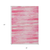 3' X 5' Pink And Ivory Striped Washable Indoor Outdoor Area Rug