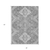 3' X 5' Gray And Ivory Medallion Washable Indoor Outdoor Area Rug