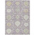 3' X 5' Lavender Gold And Green Damask Washable Indoor Outdoor Area Rug