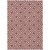 5' X 8' Merlot And Ivory Geometric Washable Indoor Outdoor Area Rug