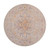 6' Ivory And Yellow Oriental Distressed Round Rug